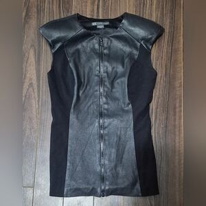 Armani Exchange Faux Leather Zip Top Black XS